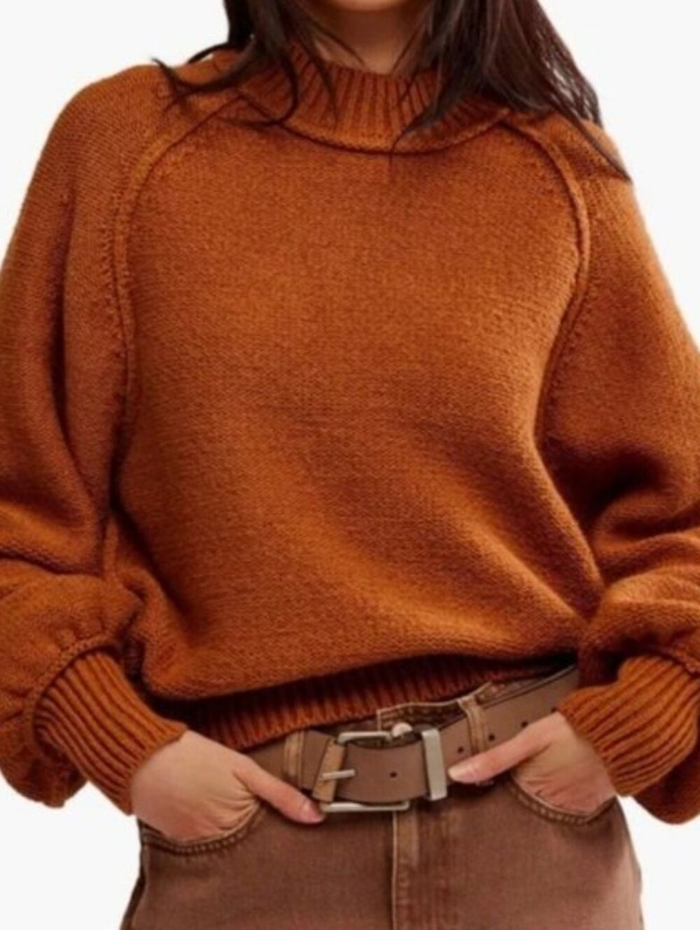Free People Riley Mock Nock Sweater